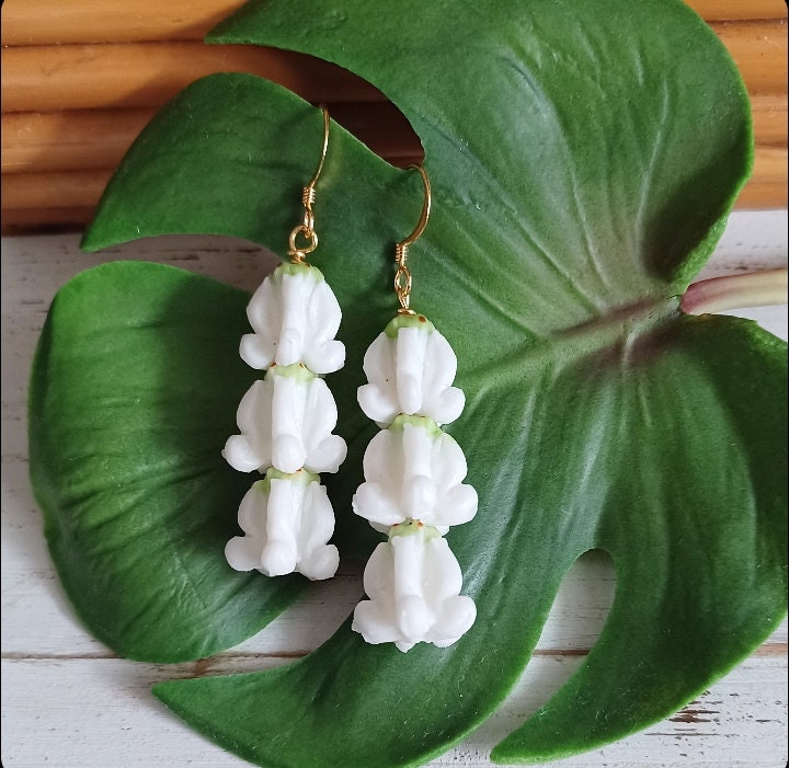 Crown Flower | Purple | Dangle | Small Flower Earrings | Hawaiian Flower Earrings | Gold | Silver (Pack of 3) SRP $32.00
