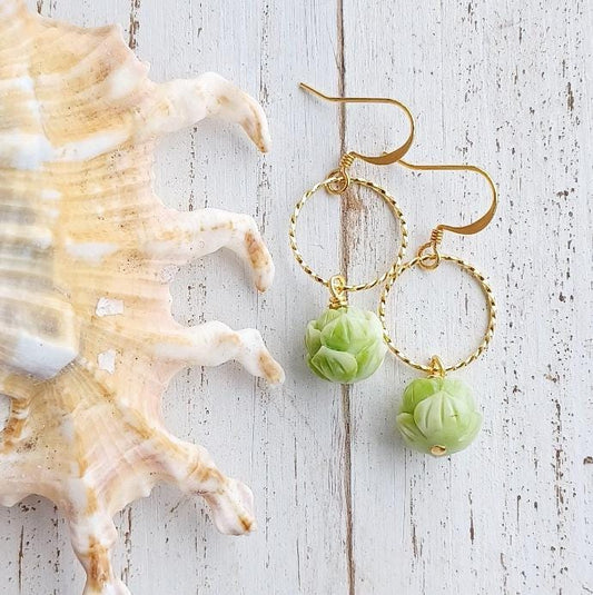 Flower Bud Hoop | Small Hoop | Single | Flower Earrings | Gold Hoops (Pack of 3) SRP $12.00