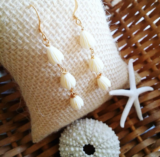 Pikake Flower Dangle | Small Flower Earrings | Hawaiian Flower Earrings | Gold | Silver (Pack of 3) SRP $16.00