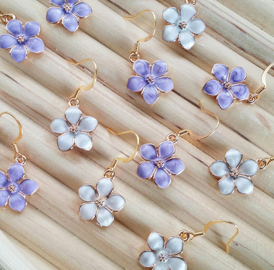 Flower Earrings | Small Flower Earrings | Floral | White | Lavender (Pack of 3) SRP $8.00